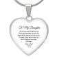 To My Daughter | Life Ups & Downs Engravable Heart Necklace