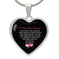 To My Badass Daughter | As You Grow You Will Learn Engravable Heart Necklace (Mom)