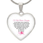 To My Badass Daughter | As You Grow You Will Learn Engravable Heart Necklace (Dad)