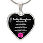 To My Daughter | When you are Alone Engravable Heart Necklace