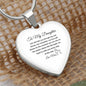 To My Daughter | Life Will Take You Through Ups & Downs Necklace