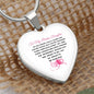 To My Badass Daughter | As You Grow You Will Learn Engravable Heart Necklace (Dad)