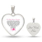 To My Badass Daughter | As You Grow You Will Learn Engravable Heart Necklace (Dad)