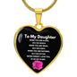 To My Daughter | When you are Alone Engravable Heart Necklace