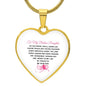To My Badass Daughter | As You Grow You Will Learn Engravable Heart Necklace (Dad)