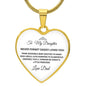 To My Daughter | Never Forget Daddy Loves Heart Necklace