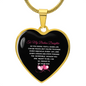 To My Badass Daughter | As You Grow You Will Learn Engravable Heart Necklace (Dad)