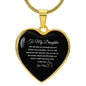 To My Daughter | Life Will Take You Through Ups & Downs Necklace (Black)