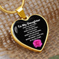 To My Daughter | When you are Alone Engravable Heart Necklace