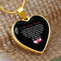 To My Badass Daughter | As You Grow You Will Learn Engravable Heart Necklace (Mom)