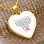 To My Badass Daughter | As You Grow You Will Learn Engravable Heart Necklace (Dad)