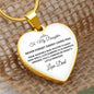 To My Daughter | Never Forget Daddy Loves Heart Necklace