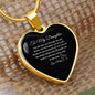To My Daughter | Life Will Take You Through Ups & Downs Necklace (Black)
