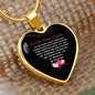 To My Badass Daughter | As You Grow You Will Learn Engravable Heart Necklace (Dad)