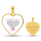 To My Badass Daughter | As You Grow You Will Learn Engravable Heart Necklace (Dad)