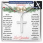 To My Grandson | You Fill My Days with Joy Engraved Stainless Steel Cross Necklace