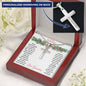 To My Grandson | You Fill My Days with Joy Engraved Stainless Steel Cross Necklace