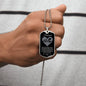 To My Husband | Heartbeat Dog Tag Necklace