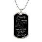 To My Husband | Happily Married Dog Tag Necklace