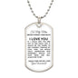 To My Man | Military Style Dog Tag Necklace