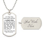 To My Man | Military Style Dog Tag Necklace