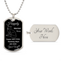 To My Husband | Happily Married Dog Tag Necklace