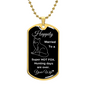 To My Husband | Happily Married Dog Tag Necklace