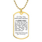 To My Man | Military Style Dog Tag Necklace