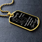 To My Husband | Happily Married Dog Tag Necklace