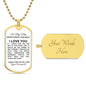 To My Man | Military Style Dog Tag Necklace