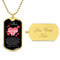 To My Soulmate | Valentine's Day Dog Tag Necklace