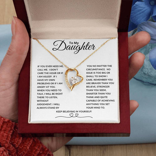 To My Daughter | If you Ever Need Me Forever Love Necklace