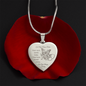 To My Nurse Babe Engraved Heart Necklace