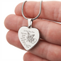 To My Nurse Babe Engraved Heart Necklace