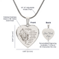 To My Daughter | You Were Made to Shine Engraved Heart Necklace