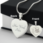 To My Nurse Babe Engraved Heart Necklace