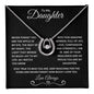 To My Daughter | Woman Full of Joy Lucky in Love Necklace