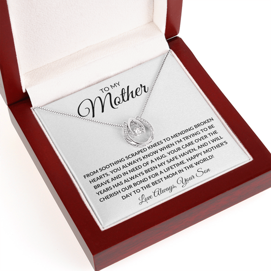 To My Mother | Mother's Day Lucky Horseshoe Necklace