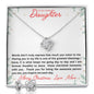 To My Daughter | Cherished Moments with You Love Knot Necklace & Earring Set