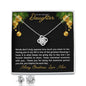 To My Daughter | Words Don't Truly Express Love Knot Necklace & Earring Set