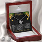 To My Daughter | Words Don't Truly Express Love Knot Necklace & Earring Set