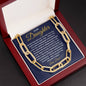 To My Daughter from Dad | CZ Paperclip Chain Necklace
