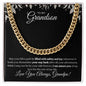 To My Grandson | Cuban Link Chain Necklace | Birthday Gift