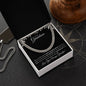 To My Grandson | Cuban Link Chain Necklace | Birthday Gift