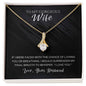 To My Gorgeous Wife | Alluring Beauty Necklace (White or Yellow Gold)