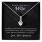 To My Gorgeous Wife | Alluring Beauty Necklace (White or Yellow Gold)