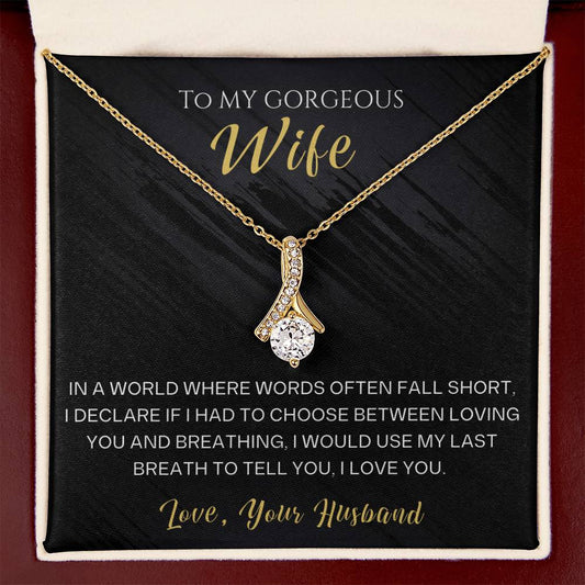 To My Gorgeous Wife | Alluring Beauty Necklace