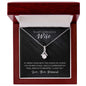 To My Gorgeous Wife | Alluring Beauty Necklace (White or Yellow Gold)