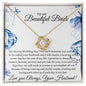 To My Beautiful Bride Love Knot Necklace