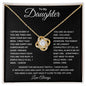 To My Daughter | I Often Worry Love Knot Necklace